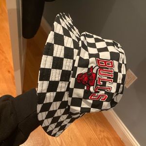 NBA checkered Chicago bulls Ultra game bucket hat